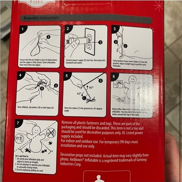 Holiday Time Christmas Unicorn Inflatable Decoration NEW Outdoors 3.5ft Blow Up - Picture 3 of 3